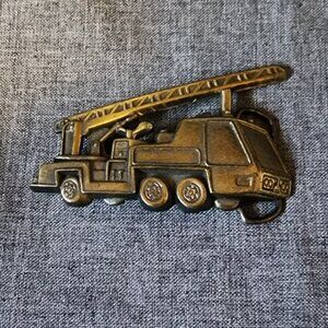 Vintage Ladder Fire Truck Belt Buckle